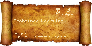 Probstner Leontina névjegykártya